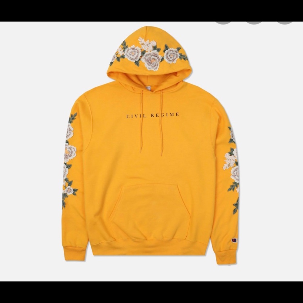 Civil regime champion roses hoodie in gold
